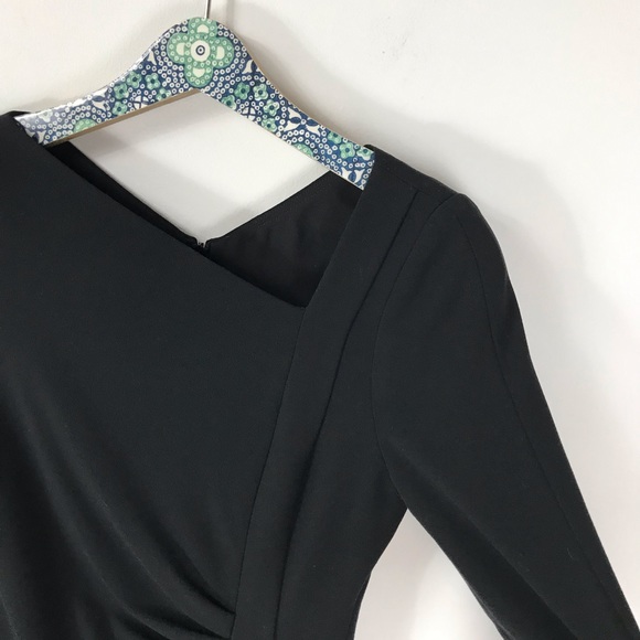 L.K. BENNETT Black Angela Long Sleeve Dress 4 - Picture 6 of 12